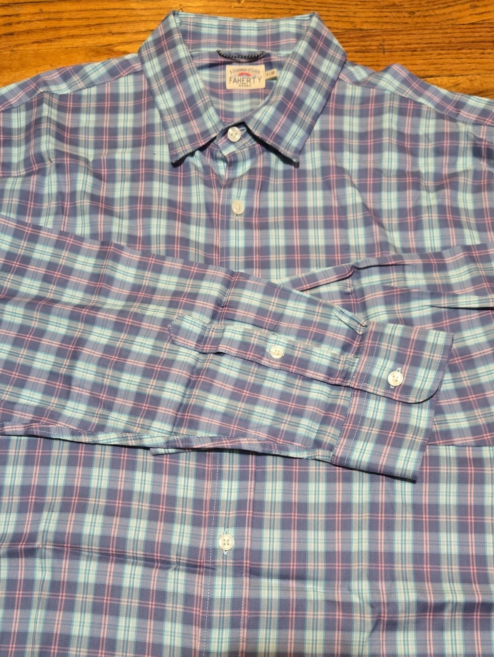 Faherty Ocean Drive Mens XL Long Sleeve Movement Shirt Style MWU2222 - Picture 11 of 11